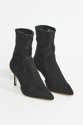 Bottines en cuir de chèvre 75 Strbootie - Noir