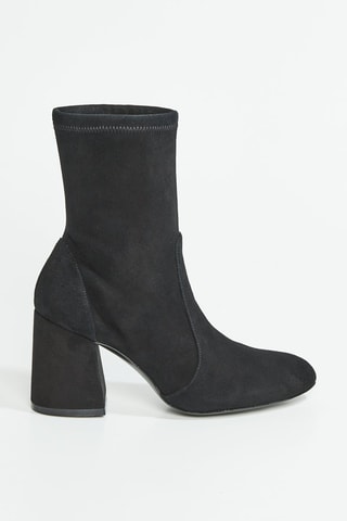 Bottines en cuir de chèvre Flareblock - Noir