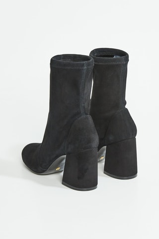 Bottines en cuir de chèvre Flareblock - Noir