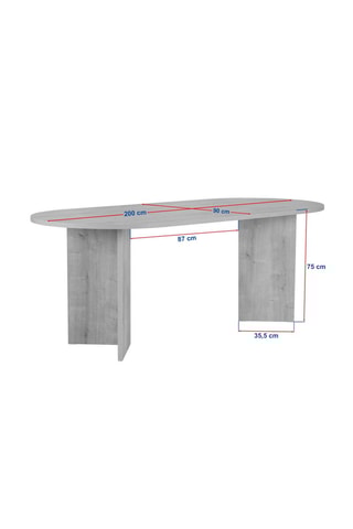 Table à manger Sabella - 200 x 90 x 75 cm