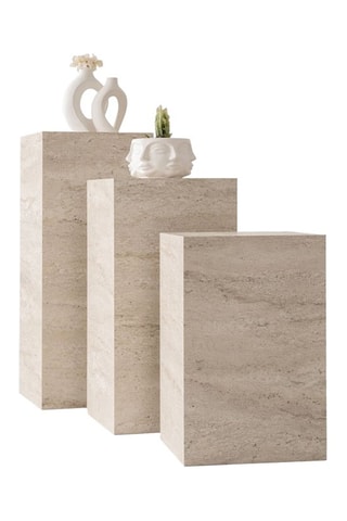 3 tables gigognes L.Ciceklik - 35 x 35 x 55/70/85 cm