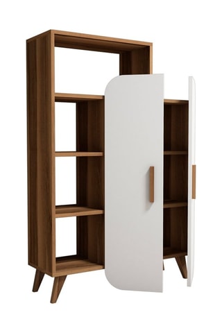 Bibliothèque et armoire intégrée 2 portes Form  - 90 x 140 x 32 cm