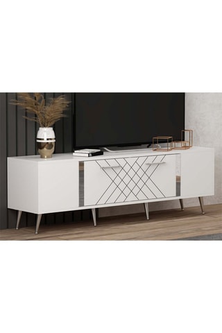 Meuble TV 1 abattant Detas - 150 x 48,2 x 35 cm