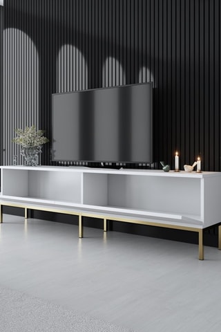 Meuble TV 2 abattants - 180 x 47 x 30 cm