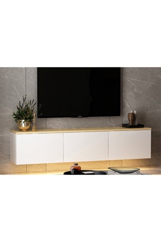 Meuble TV 3 abattants Neon - 160 x 35 x 32 cm