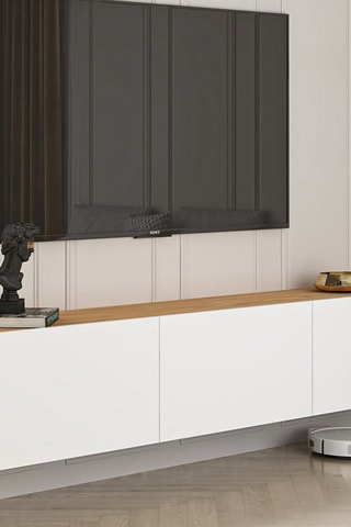 Meuble TV 3 abattants - 150 x 30 x 32 cm