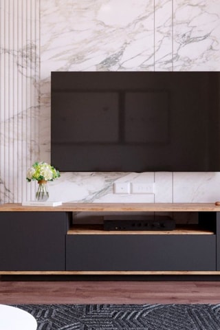 Meuble TV 3 tiroirs - 180 x 44,6 x 44,5 cm