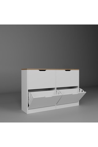 Meuble à chaussures 4 abattants - 79,2 x 120,5 x 30 cm