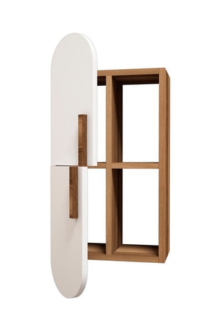 Etagère murale 2 niveaux - 35 x 22 x 80 cm