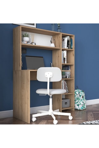 Bureau avec étagères Hanna - 113,2 x 141,8 x 20 cm