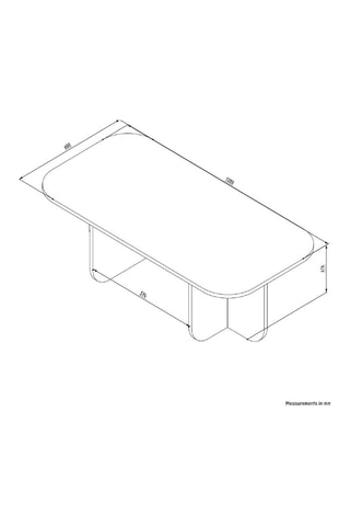 Table basse Becaj - 120 x 60 x 41,4 cm