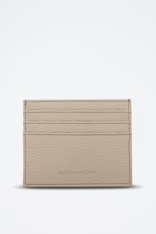 Porte-cartes en cuir - Beige - Emporio Armani