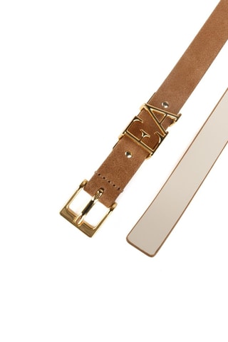 Ceinture en nubuck - Marron - Emporio Armani
