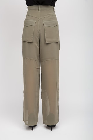 Pantalon taille haute - Kaki