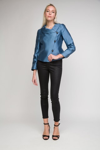 Veste en soie - Bleu 