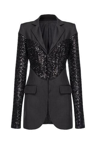 Veste en cuir d'agneau - Noir