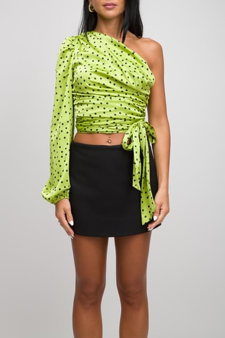 Top asymétrique - Vert et noir