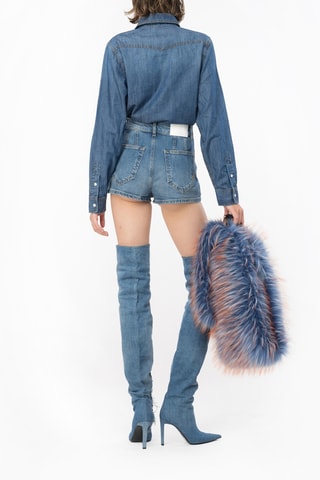 Short en jean - Bleu