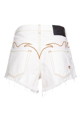 Short en jean- Blanc
