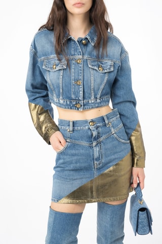 Jupe droite en jean - Bleu