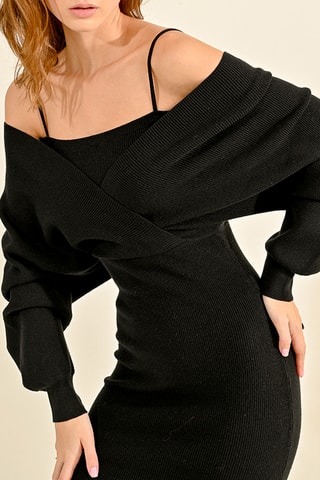 Vestido justo - Preto - Molly Bracken