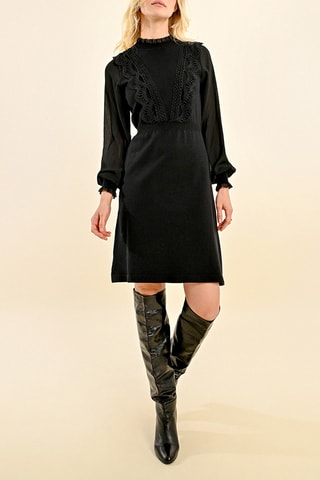 Vestido-camisola - Preto - Molly Bracken