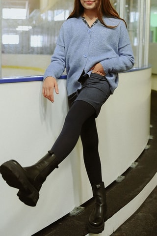 Casaco de malha - Azul - Molly Girl