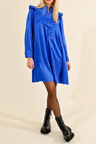 Vestido trapézio - Azul-real - Lili Sidonio