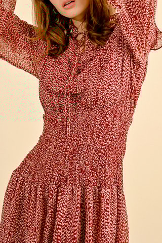 Vestido estilo patinadora - Bordô - Molly Bracken