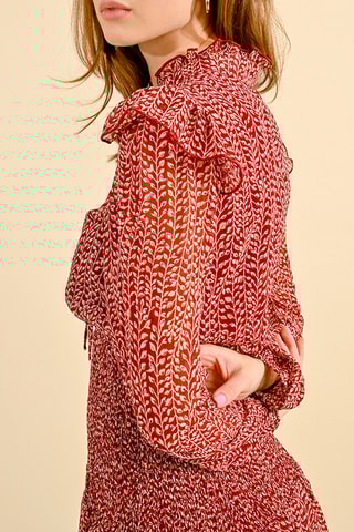 Vestido estilo patinadora - Bordô - Molly Bracken