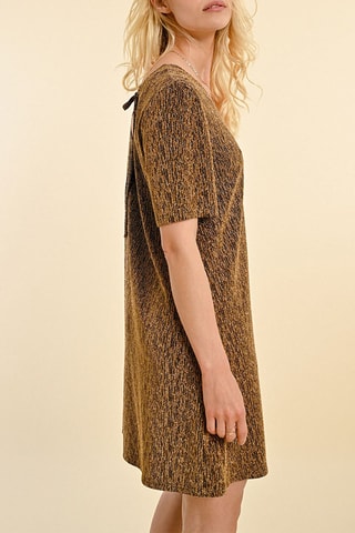 Vestido direito - Castanho mesclado - Molly Bracken