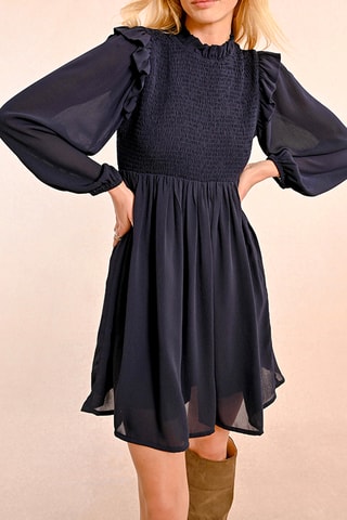 Vestido estilo patinadora - Azul-marinho - Molly Bracken