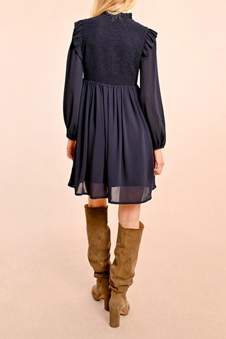 Vestido estilo patinadora - Azul-marinho - Molly Bracken