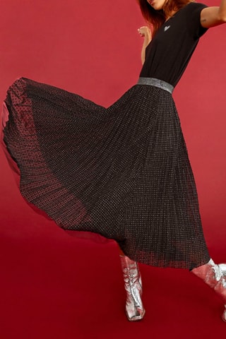 Saia plissada - Preto - Lili Sidonio