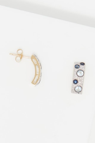 Pendientes Toamasina - Oro amarillo, diamantes, topacios y zafiros