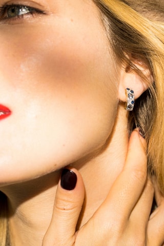 Pendientes Toamasina - Oro amarillo, diamantes, topacios y zafiros