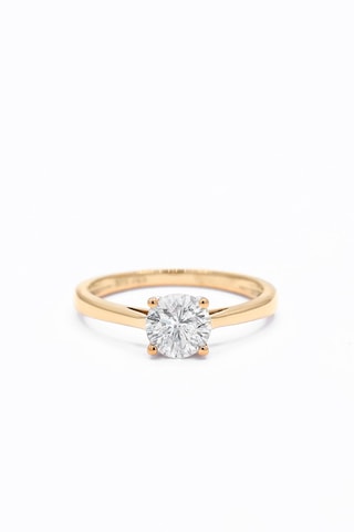 Solitario Délicate - Oro amarillo y diamante