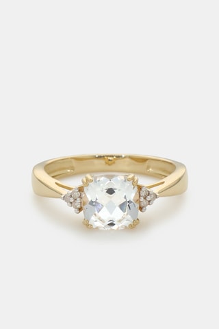 Anillo Serenade - Oro amarillo, diamantes y topacio