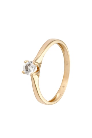 Anillo Fleur de Soleil - Oro amarillo y topacio
