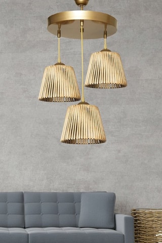 Hanglamp - Goudkleurig - 3 x 60 W