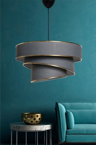 Hanglamp Couper - Antraciet en Goudkleurig - 45-60 W