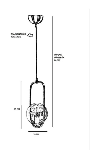 Hanglamp Ahy Tekeli - Goudkleurig en Wit