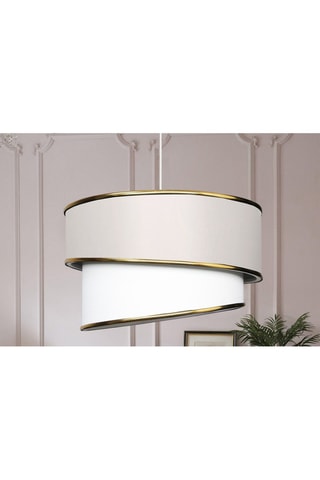 Hanglamp Crèmekleurig en Goudkleurig - 30 x20 x 70 cm