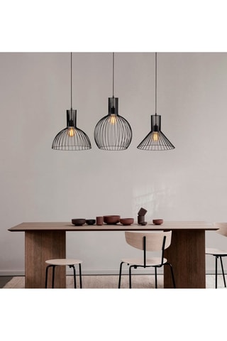 Hanglamp Fellini - Zwart - 3 x 100 W