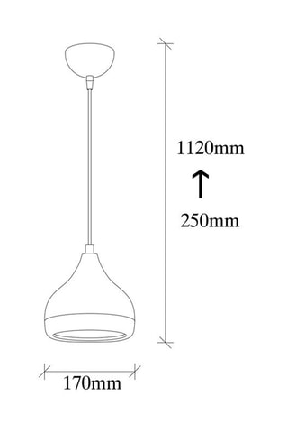 Hanglamp Yildo - Zwart - 40 W
