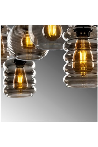 Hanglamp Smoked - Zwart - 7 x 60 W