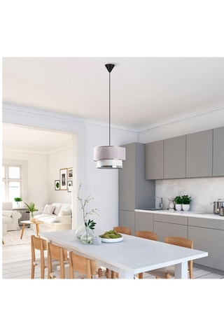 Hanglamp Cake - Beige en Zilverkleurig - 60 W