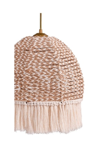 Hanglamp - Ecru en Lichtbruin - 60 W