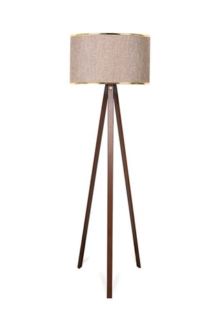 Staanlamp op driepoot - Bruin en Beige