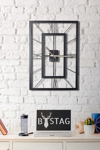 Wandklok November XL - 70 x 50 cm - Zwart